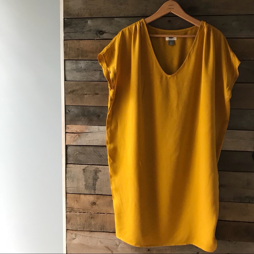 Mustard cocoon dress